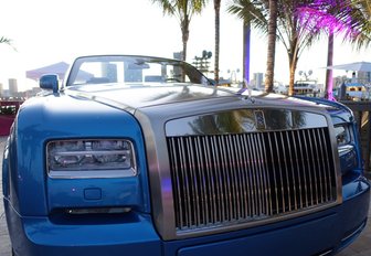 Bentley car at Miami Yacht Show