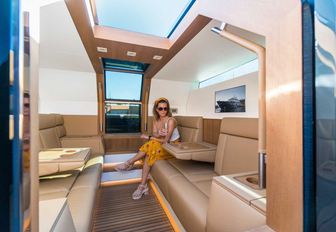 yacht guest in limousine tender