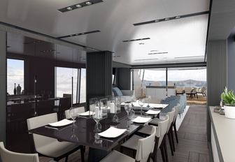 Pershing GTX116 dining area