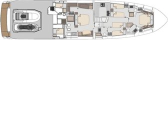 sports yacht layout of the Azimut S8