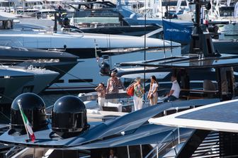 tickets and access to Cannes Yachting Festival mid aerial show over superyachts and people at the show