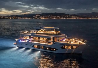 Navetta 75 by Absolute Yachts night time shot