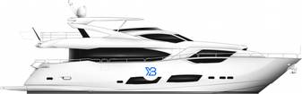 Sunseeker Yacht range illustration