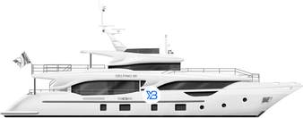 Benetti Delfino 95 illustration