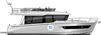 Beneteau Swift Trawler 43 Fly illustration