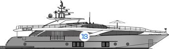 Gulf Craft Majesty 122 illustration