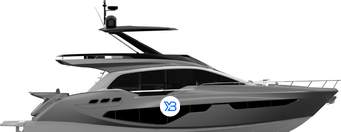 Sessa Marine Fly68 Gullwing illustration