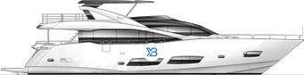 Sunseeker 28 Metre Yacht illustration