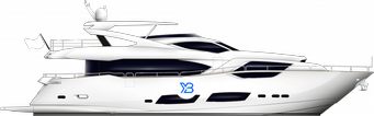 Sunseeker 95 Yacht illustration