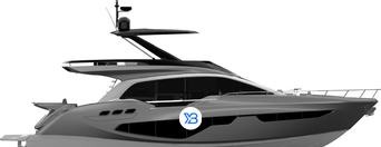 Sessa Marine Fly68 Gullwing illustration