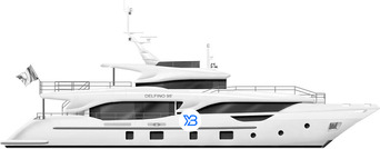 Benetti Delfino 95 illustration