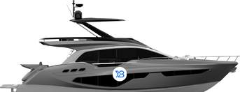 Sessa Marine Fly68 Gullwing illustration