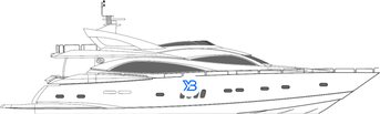 Sunseeker 90 Yacht illustration