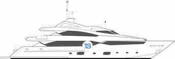 Sunseeker 40 Metre Yacht illustration