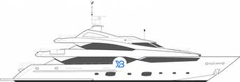 Sunseeker 40 Metre Yacht illustration