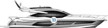 Sunseeker 74 Sport Yacht XPS illustration