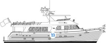 Outer Reef Yachts 800 Motoryacht  illustration