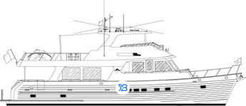 Outer Reef 640 Azure Motoryacht illustration