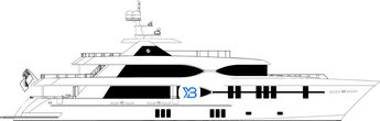 Ocean Alexander 135 Megayacht illustration