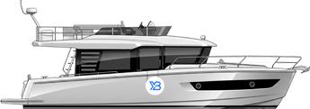 Beneteau Swift Trawler 43 Fly illustration