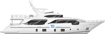 Benetti Delfino 93' illustration