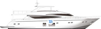 Princess 98 Motor Yacht illustration