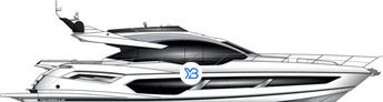 Sunseeker 75 Sport Yacht illustration