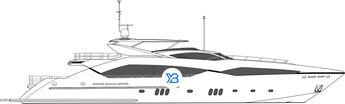 Sunseeker 130 Sport Yacht illustration