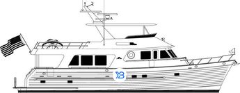 Outer Reef 650 Motoryacht Mk1 illustration