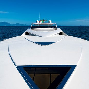 White and Silver yacht exterior 4