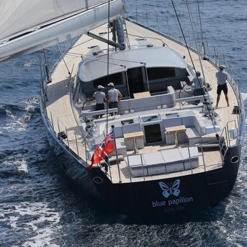 Blue Papillon yacht exterior 3