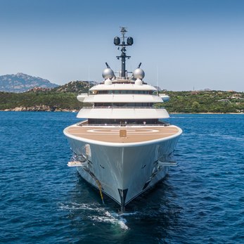 Blue yacht exterior 2