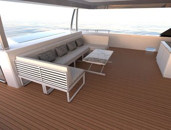 Ocean Alexander 30R NGP, Deck Area