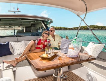 Riviera Belize 66 Sedan, Deck Area