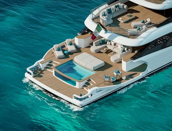 Benetti Oasis 42M, Beach Club