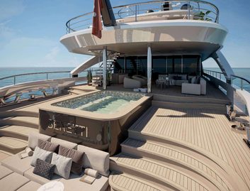 Benetti B.Century 55M Four-Deck, Deck Area