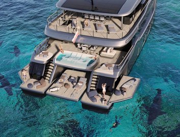 40M Sunreef Explorer Eco, Beach Club