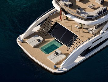 Benetti B.Century 55M Three-Deck, Beach Club
