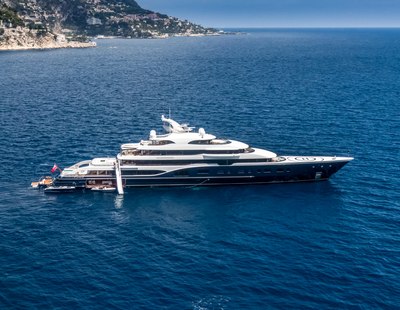 Side view of Symphony yacht for visual comparison