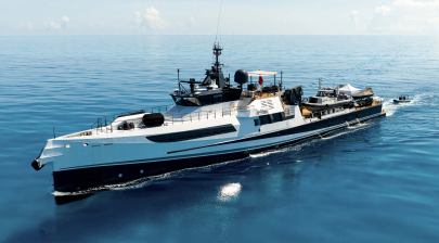 55m Damen Yachting Support Yacht Axis Sold In-House by Edmiston