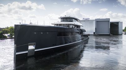 Feadship Yacht B: Solar Powered Yacht on Sea Trials