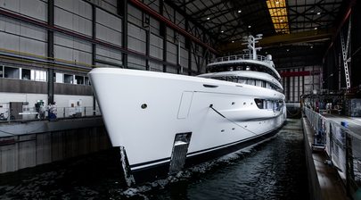 Amels largest superyacht GALINNA moves a step closer to delivery