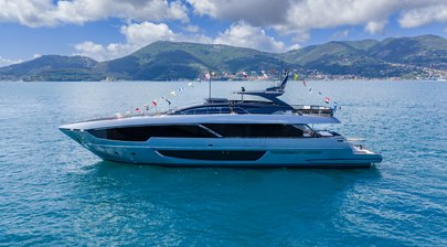 WATCH: 30m Riva 102' Corsaro Super Motor Yacht Launched for Formula 1 Star Charles Leclerc