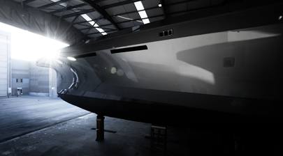 Alia Yachts Launches 50m Superyacht Atlantide with Aircraft-Carrier Bow