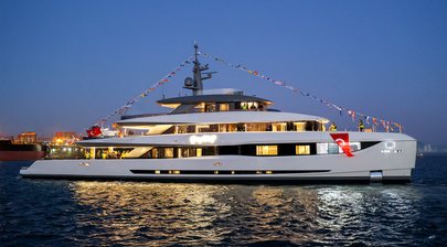 53m Flagship Mengi Yay Vitrus XP Explorer Yacht Gray Wolf Launched 