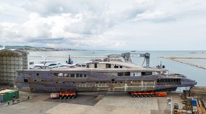 ISA Yacht's Sportiva 66m begins outfitting stage