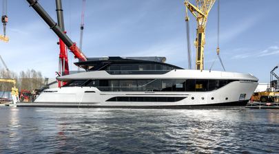 WATCH: Flagship Van der Valk 40m Superyacht Shine Departs Waalwijk