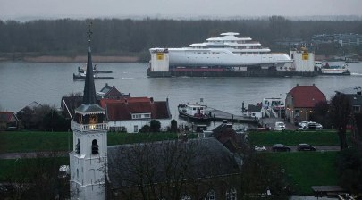 Feadship’s 80m Project 715 superyacht transported for outfitting