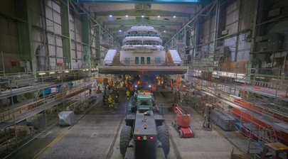 WATCH: Lurssen Releases New Footage of 117m Superyacht Boardwalk Launch