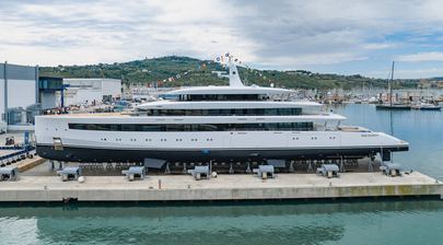 WATCH: ISA Yachts Launches 80m Superyacht Belita as New Shipyard Flagship